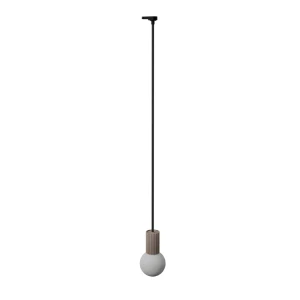 Halo 1 lampa wisząca 1xG9 z żarówką 4,5W/3000K do szyny 3F taupe, adapter czarny MYL.00890