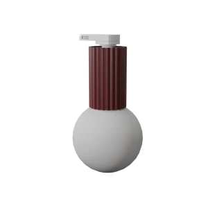 Halo plafon 1xG9 z żarówką 4,5W/4000K IP44 do szyny 3F burgund, adapter biały MYL.00894