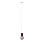 Halo 1 lampa wisząca 1xG9 do szyny 3F burgund, adapter biały MYL.00898
