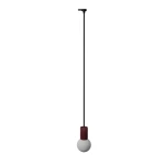 Halo 1 lampa wisząca 1xG9 z żarówką 4,5W/4000K do szyny 3F burgund, adapter czarny MYL.00903