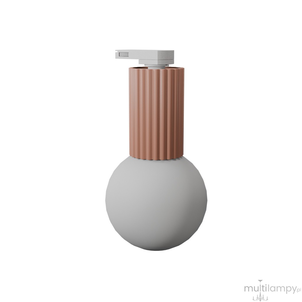 Halo plafon 1xG9 z żarówką 4,5W/4000K IP44 do szyny 3F brzoskwiniowy, adapter biały MYL.00906