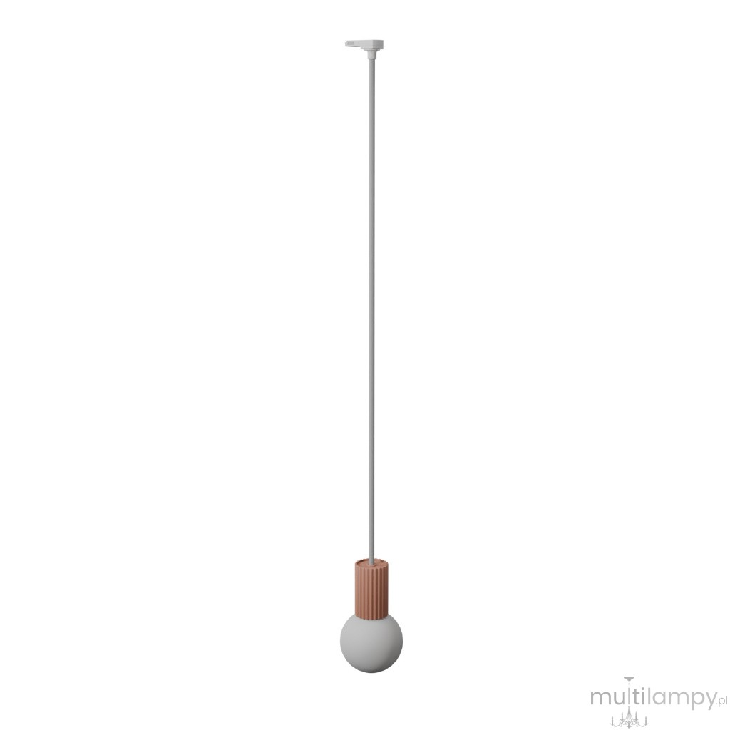 Halo 1 lampa wisząca 1xG9 do szyny 3F brzoskwiniowa, adapter biały MYL.00910