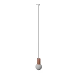 Halo 1 lampa wisząca 1xG9 z żarówką 4,5W/3000K do szyny 3F brzoskwiniowa, adapter biały MYL.00911