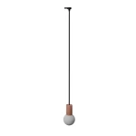 Halo 1 lampa wisząca 1xG9 z żarówką 4,5W/3000K do szyny 3F brzoskwiniowa, adapter czarny MYL.00914