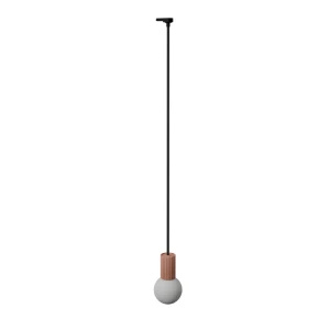 Halo 1 lampa wisząca 1xG9 z żarówką 4,5W/3000K do szyny 3F brzoskwiniowa, adapter czarny MYL.00914