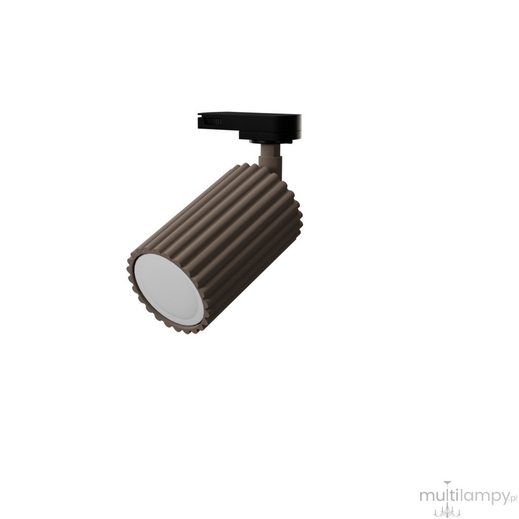 Karbon 10 plafon na przegubie 1xGU10 do szyny 3F taupe, adapter czarny MYL.00925