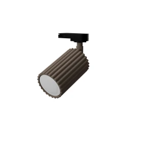 Karbon 10 plafon na przegubie 1xGU10 do szyny 3F taupe, adapter czarny MYL.00925
