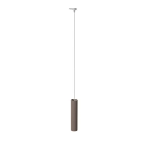 Karbon 1 lampa wisząca 1xGU10 z żarówką 7W/4000K do szyny 3F taupe, adapter biały MYL.00930