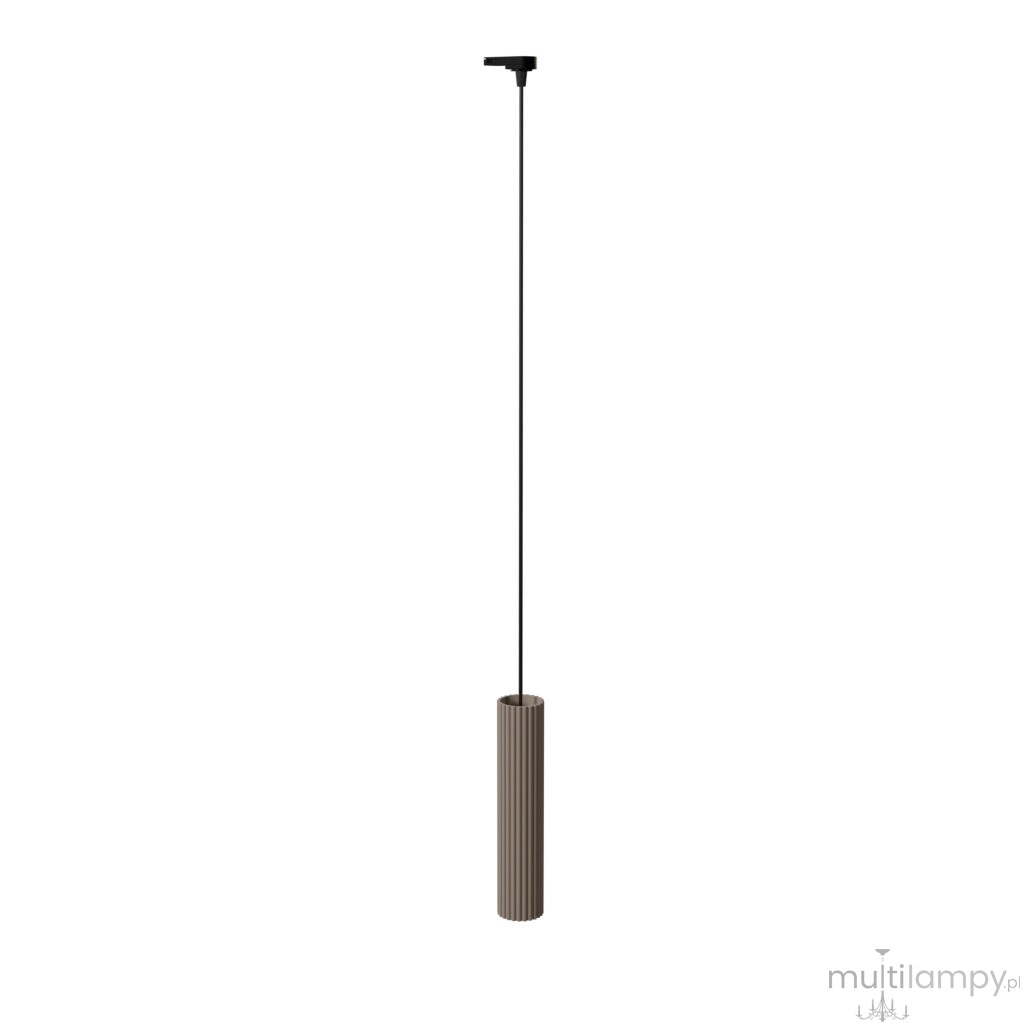 Karbon 1 lampa wisząca 1xGU10 do szyny 3F taupe, adapter czarny MYL.00931