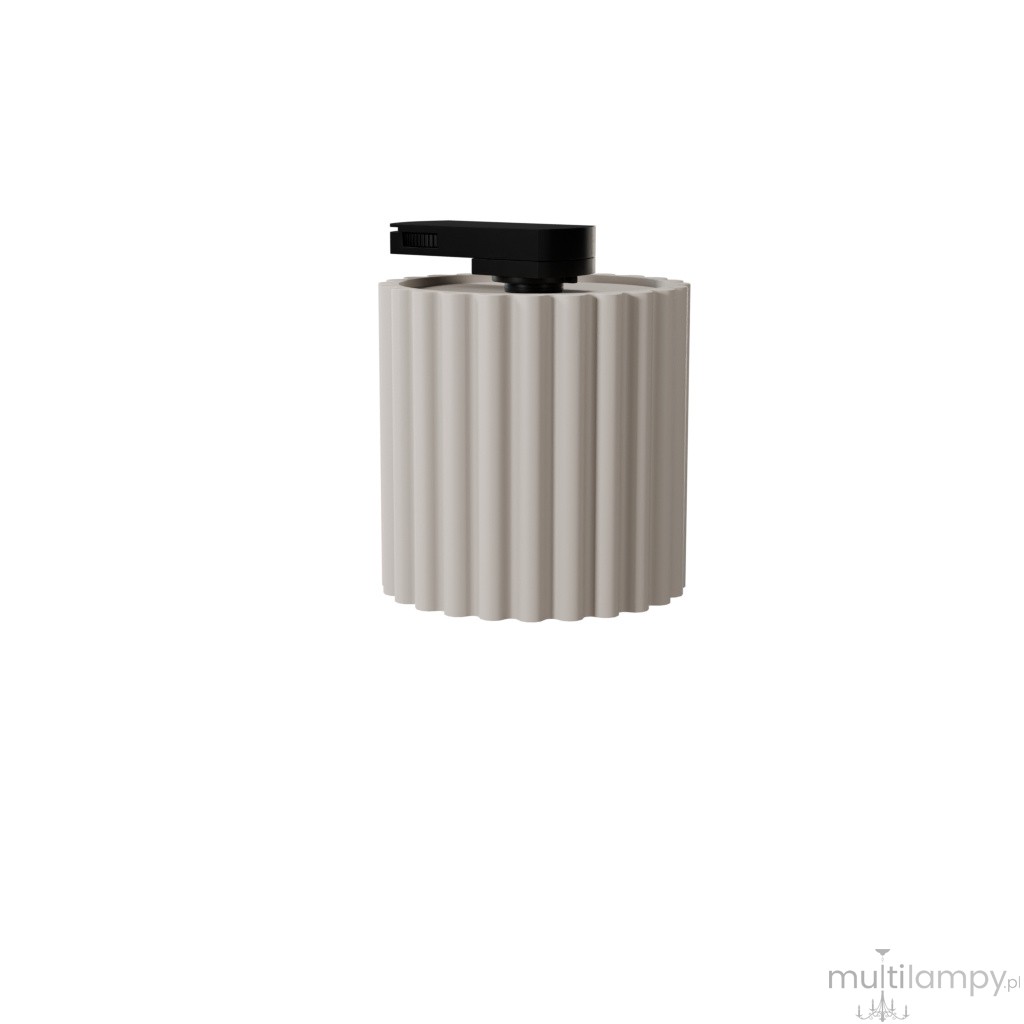 Aura 1 plafon 1xGU10 z żarówką 7W/4000K do szyny 3F beżowy, adapter czarny MYL.00963