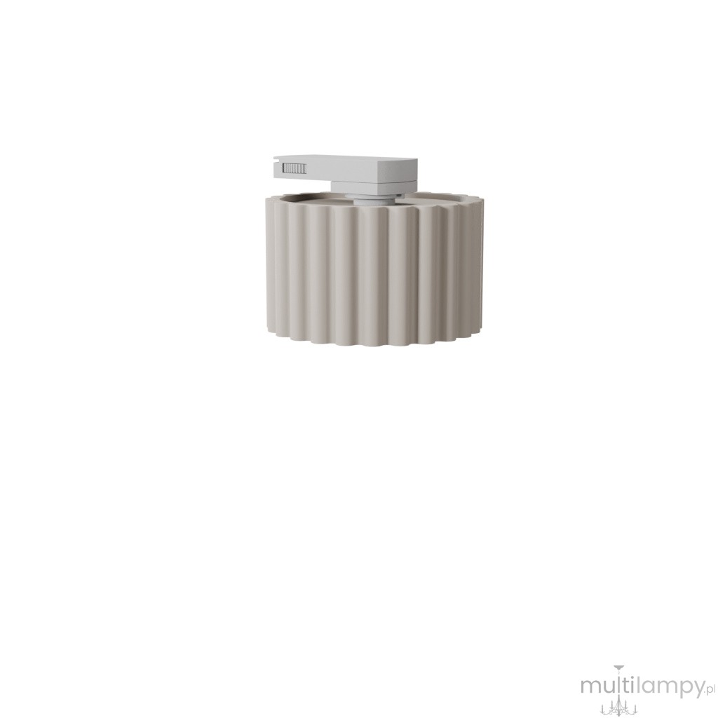 Aura 1 plafon 1xGX53 z żarówką 7W/3000K do szyny 3F beżowy, adapter biały MYL.00965