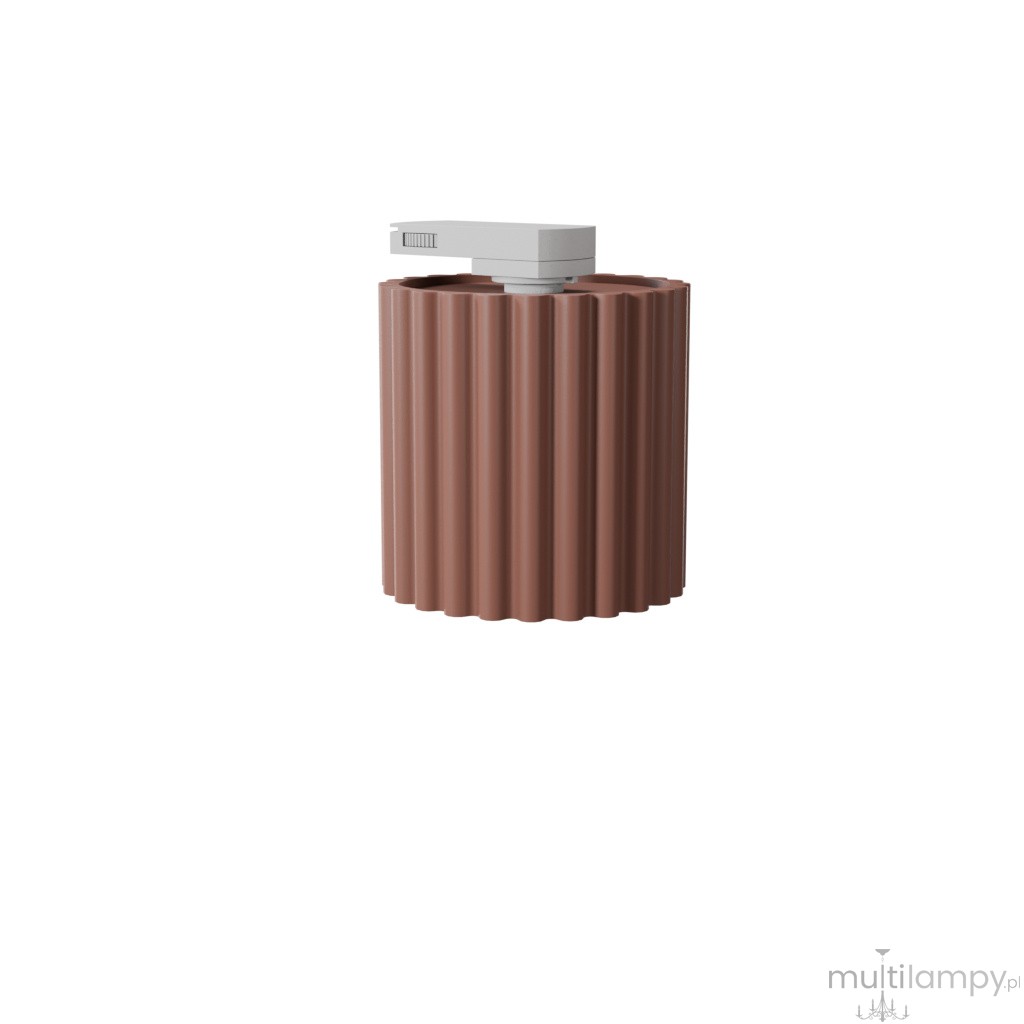 Aura 1 plafon 1xGU10 z żarówką 7W/4000K do szyny 3F mocca, adapter biały MYL.01014
