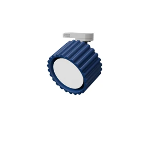 Aura 1 plafon na przegubie 1xGX53 z żarówką 7W/3000K do szyny 3F ultramaryna, adapter biały MYL.01043