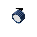 Aura 1 plafon na przegubie 1xGX53 z żarówką 7W/3000K do szyny 3F ultramaryna, adapter czarny MYL.01046