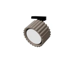 Aura 1 plafon na przegubie 1xGX53 z żarówką 7W/3000K do szyny 3F taupe, adapter czarny MYL.01064