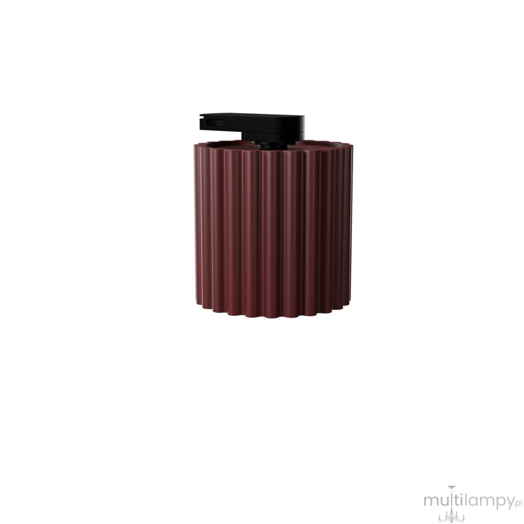 Aura 1 plafon 1xGU10 z żarówką 7W/4000K do szyny 3F burgund, adapter czarny MYL.01071