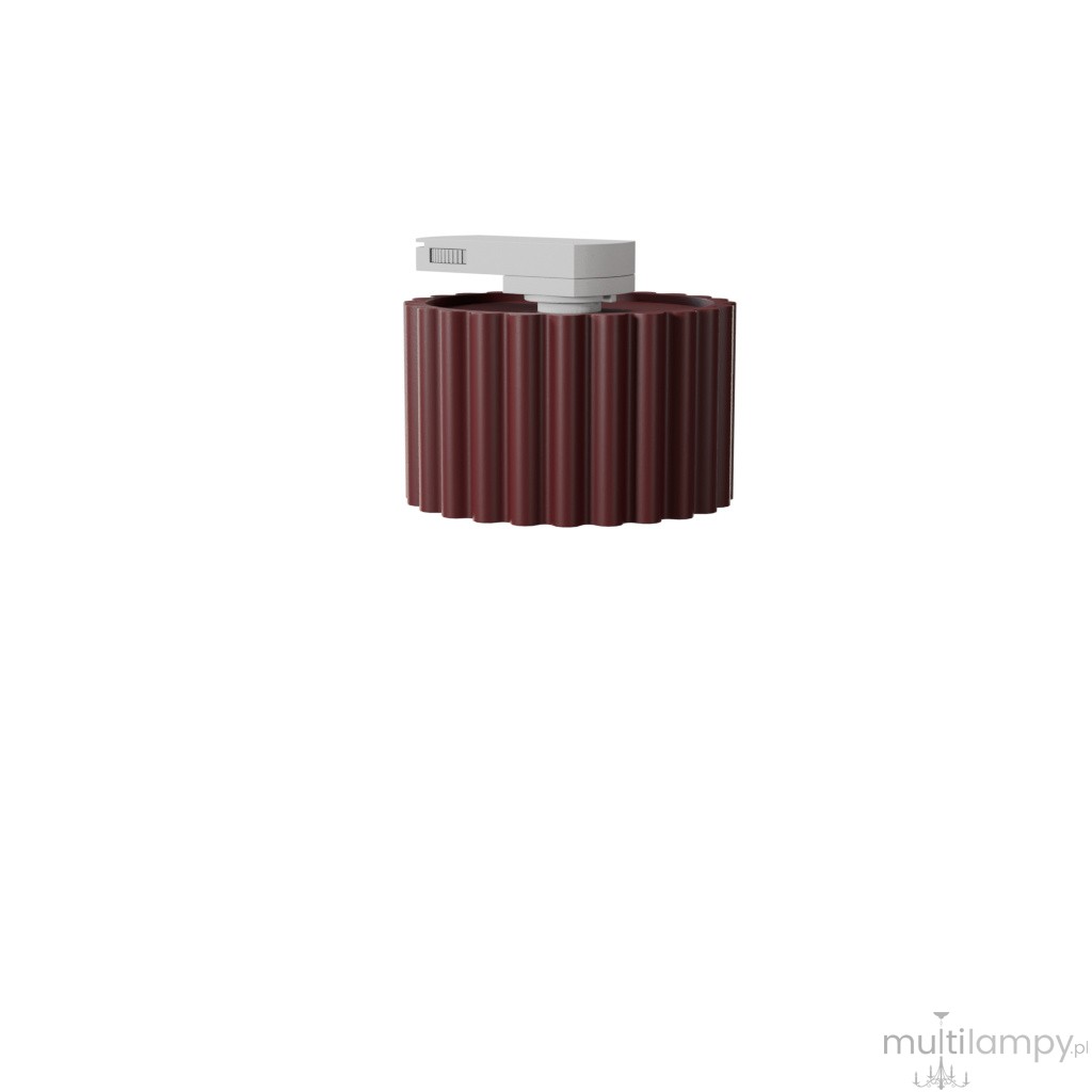 Aura 1 plafon 1xGX53 z żarówką 7,5W/4000K do szyny 3F burgund, adapter biały MYL.01074