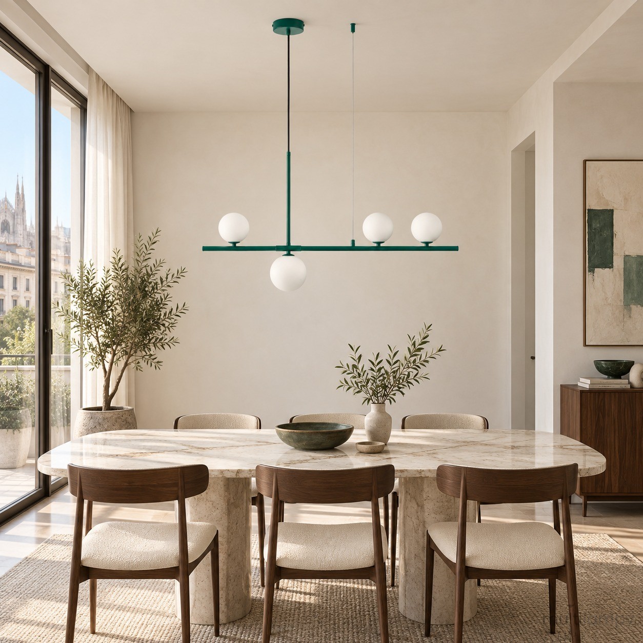 Moderno lampa wisząca 4xG9 szmaragdowa DN1506 green