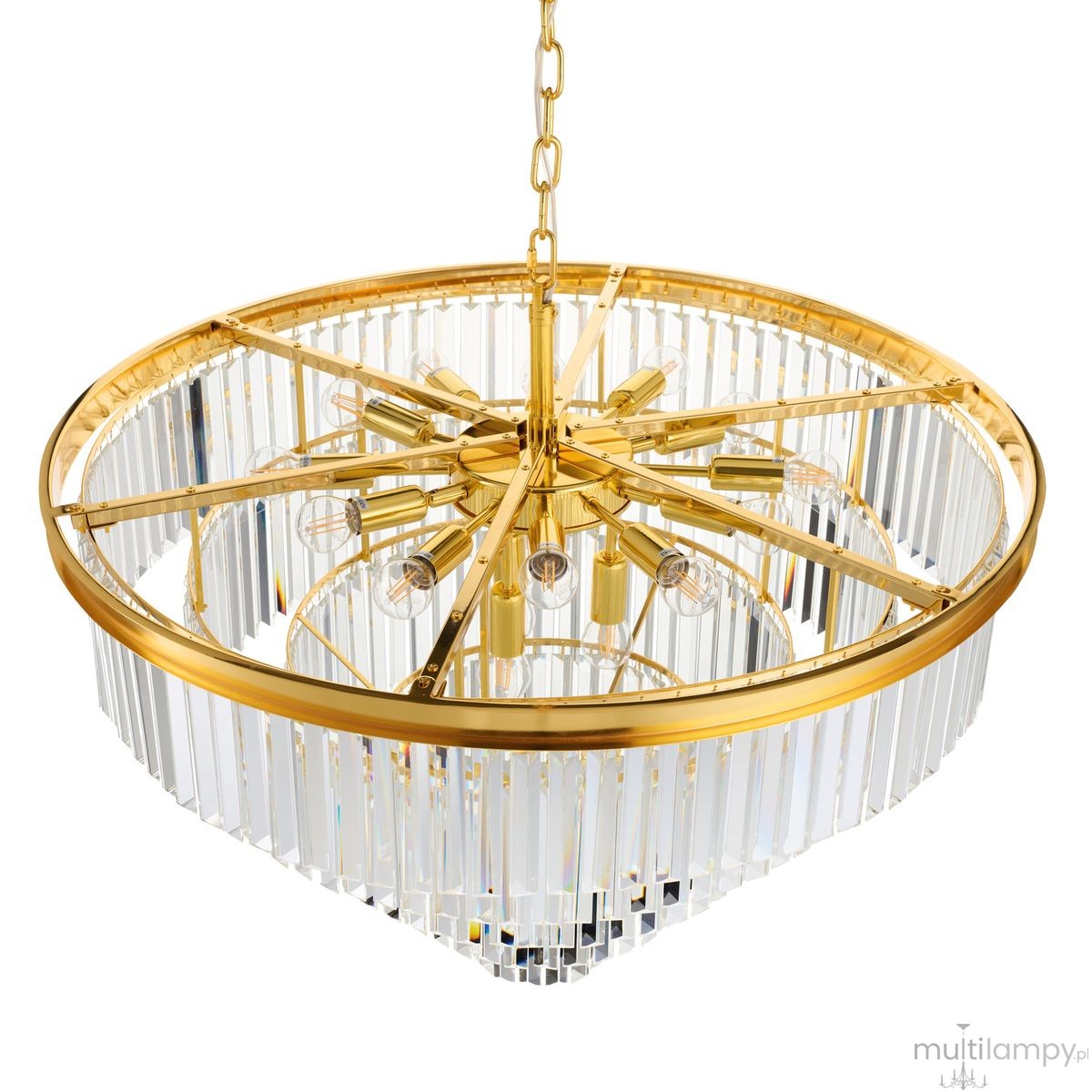 Splendore D80 lampa wisząca 15xE14 złota DN915-80P