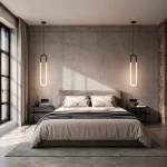 U-Shape lampa wisząca LED 12W czarna ST-1716-BK