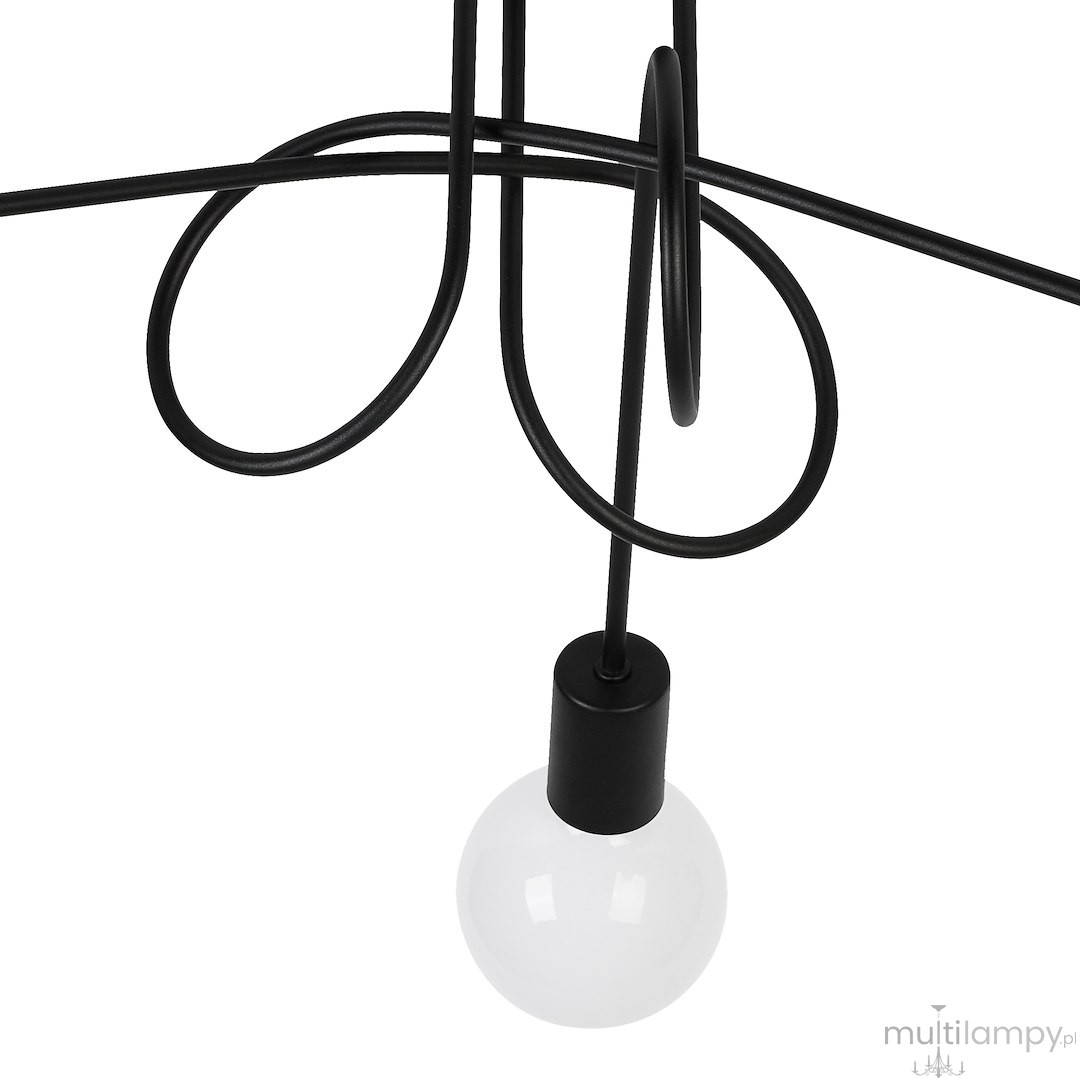 Turbino lampa sufitowa 3xE27 czarna ML2474