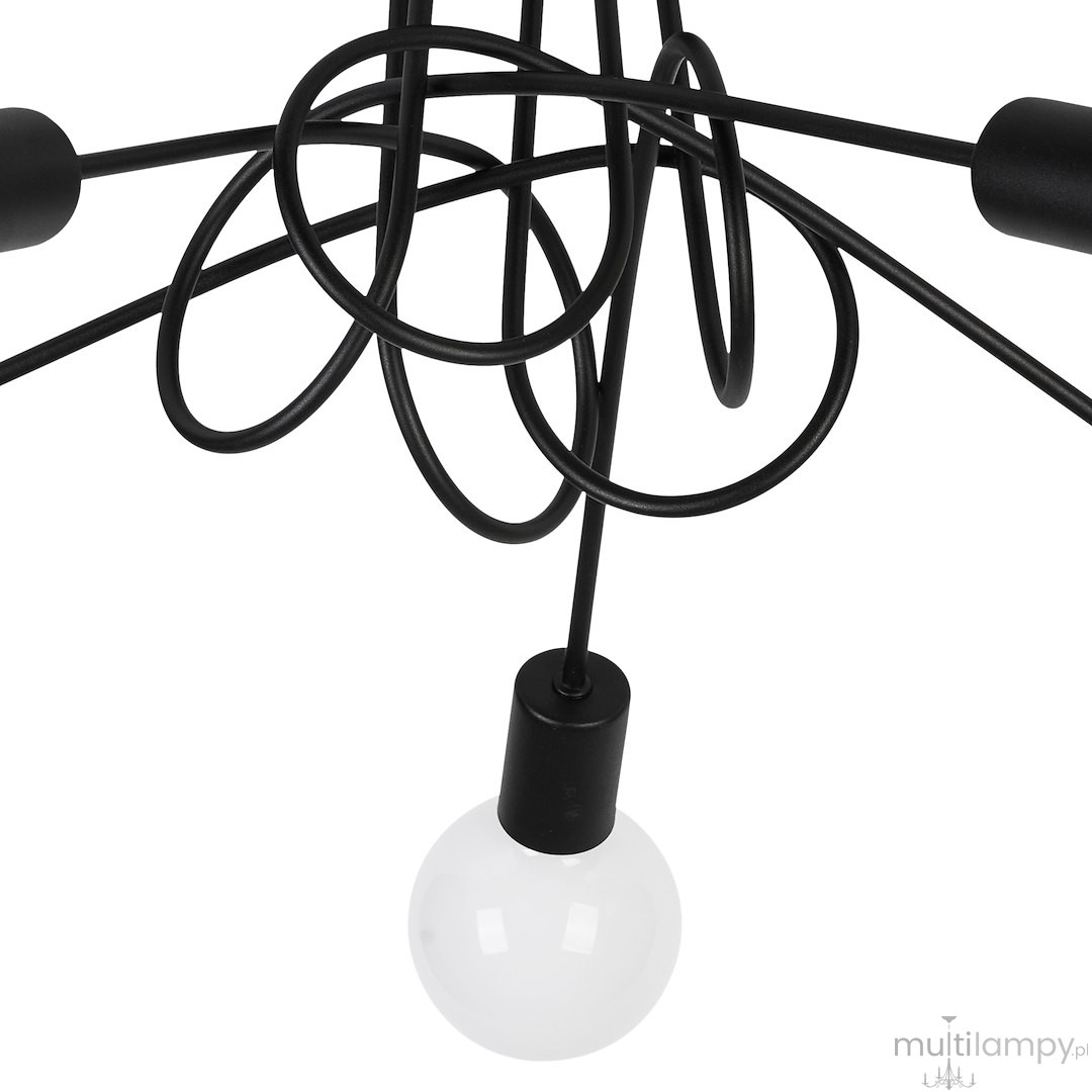 Turbino lampa sufitowa 5xE27 czarna ML2475