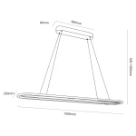Saturno lampa wisząca LED 30W CCT czarna ML2957
