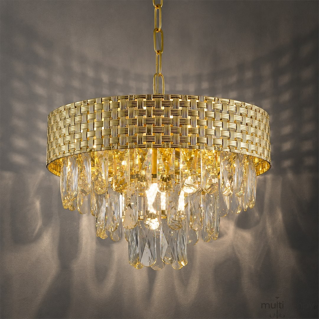 Charlize lampa wisząca 4xE14 złota ML0190