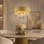 Charlize lampa wisząca 4xE14 złota ML0190