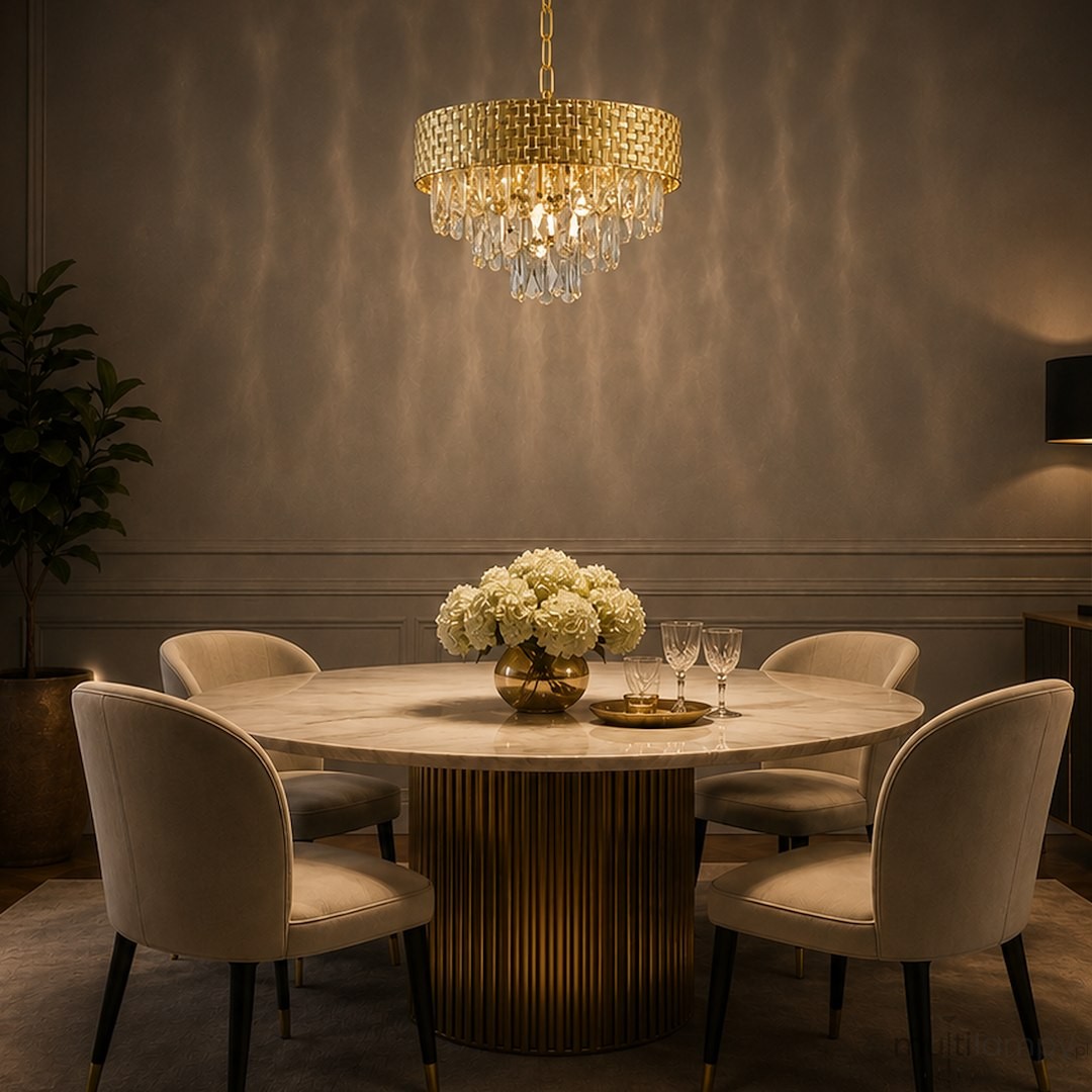 Charlize lampa wisząca 4xE14 złota ML0190