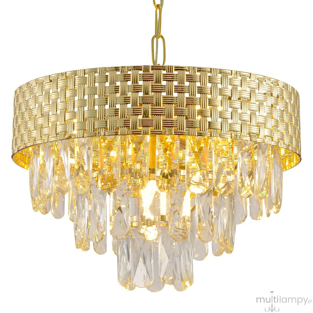 Charlize lampa wisząca 4xE14 złota ML0190