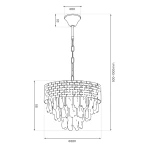 Charlize lampa wisząca 4xE14 złota ML0190
