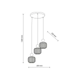 Ballo lampa wisząca 3xE14 brązowa 11838