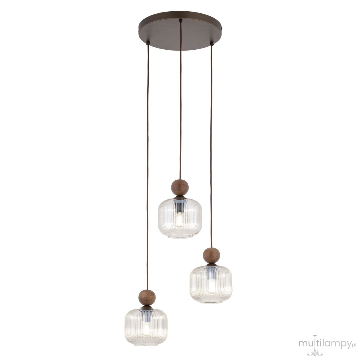 Ballo lampa wisząca 3xE14 brązowa 11838