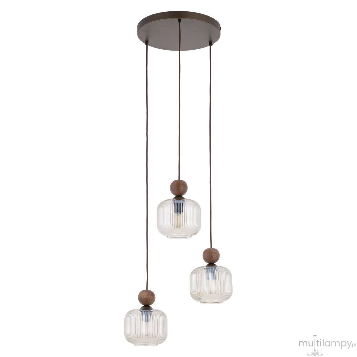 Ballo lampa wisząca 3xE14 brązowa 11838