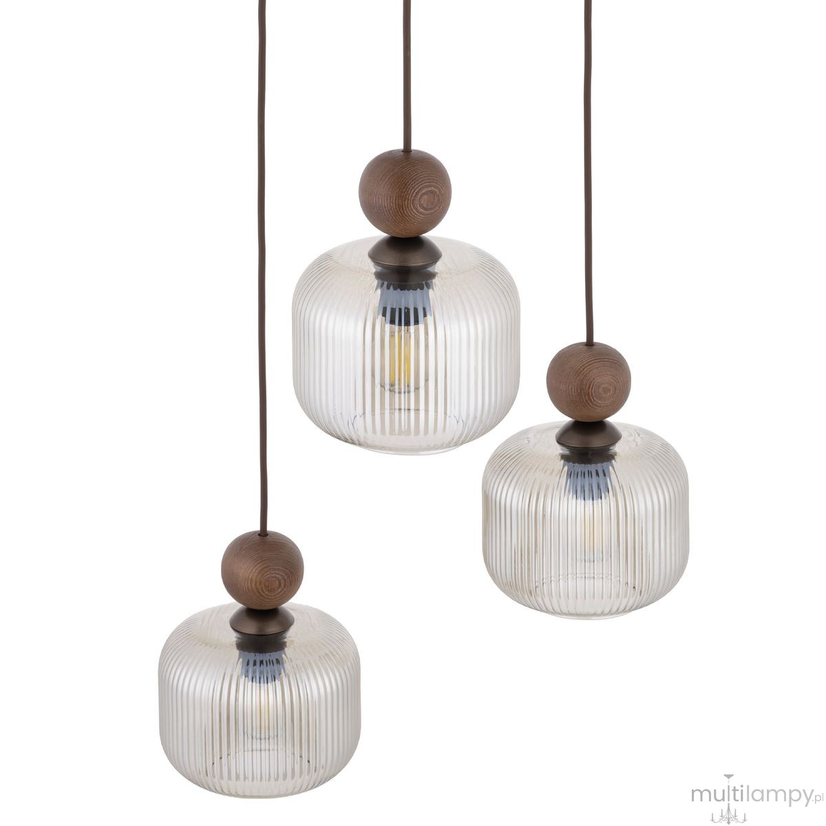 Ballo lampa wisząca 3xE14 brązowa 11838