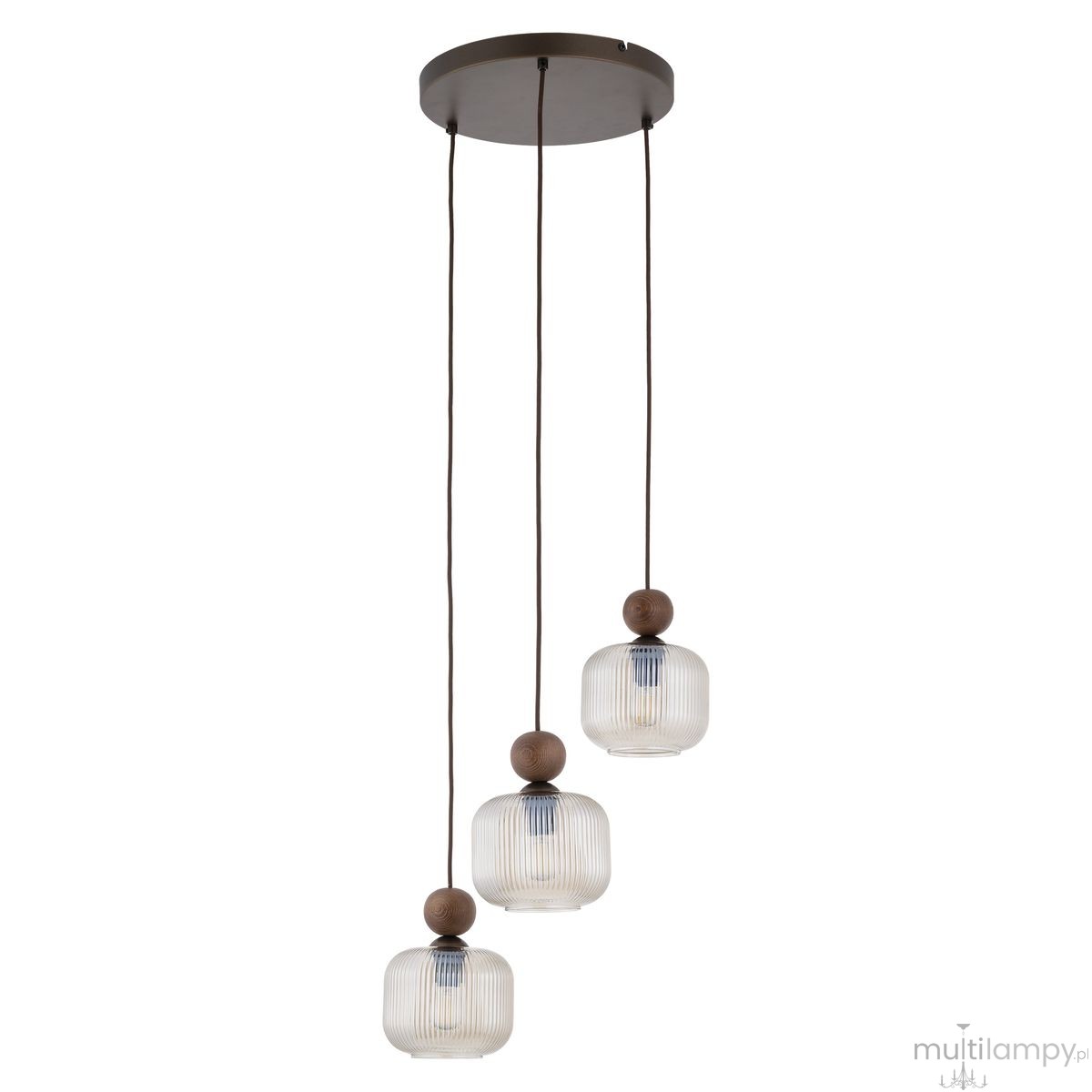 Ballo lampa wisząca 3xE14 brązowa 11838