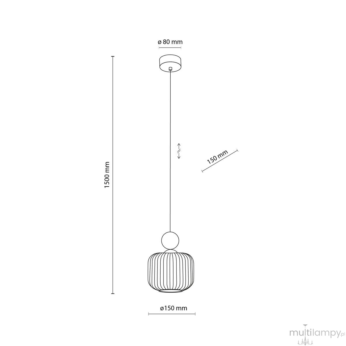 Ballo lampa wisząca E14 brązowa 11837
