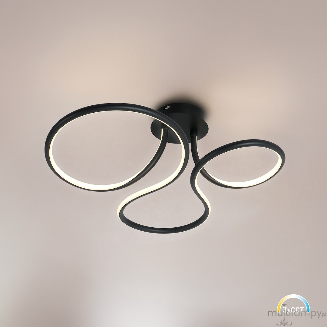 Spectra lampa sufitowa LED 30W CCT czarna ML2937
