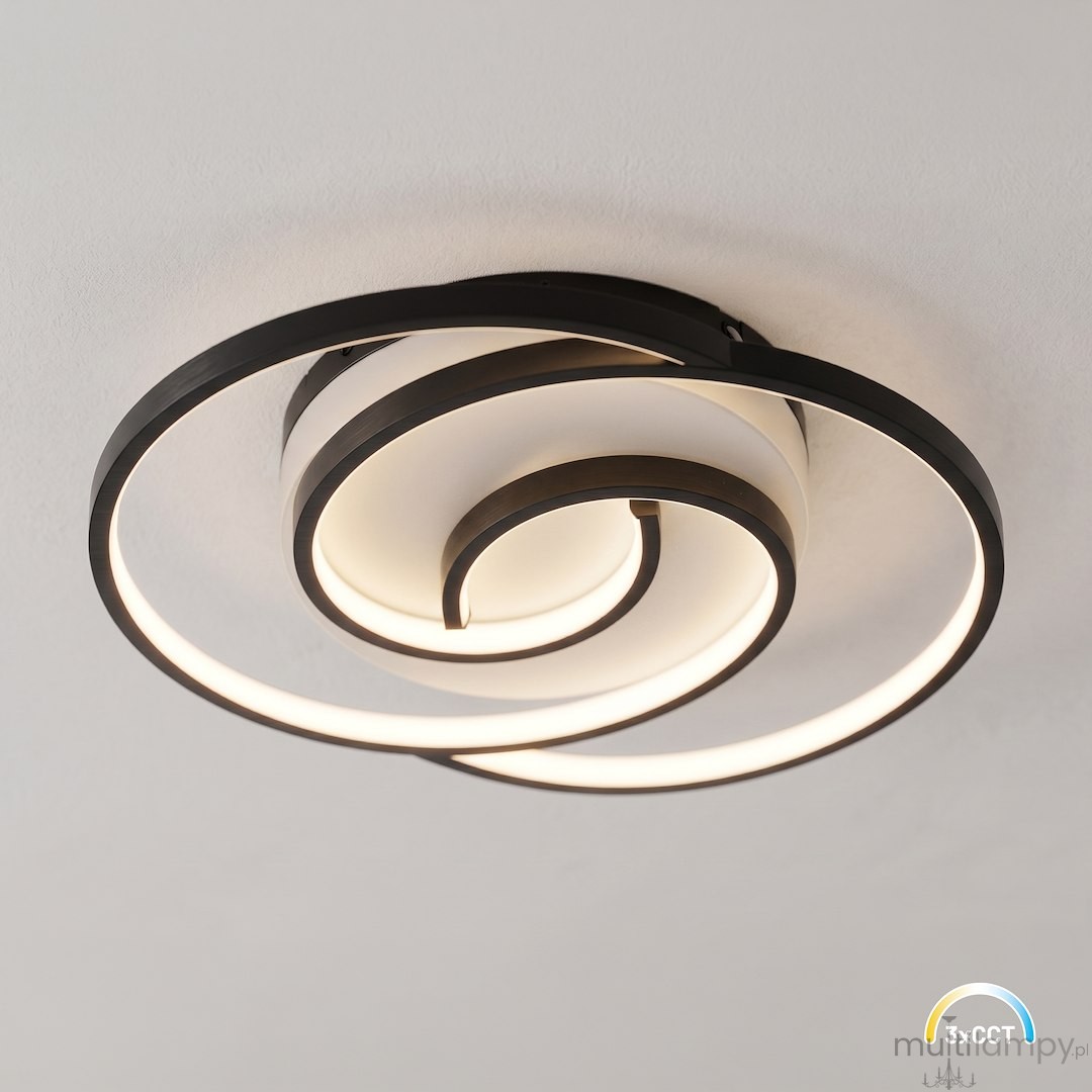 Nexus lampa sufitowa LED 30W CCT czarna ML2936