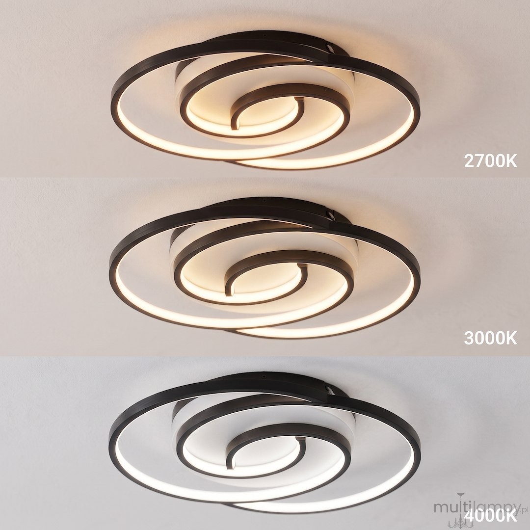 Nexus lampa sufitowa LED 30W CCT czarna ML2936