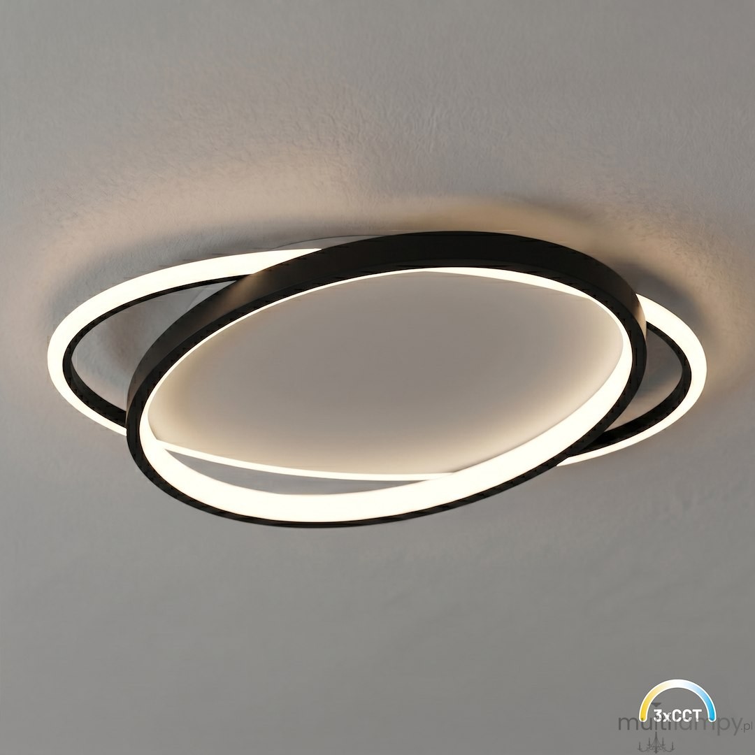 Prime lampa sufitowa LED 30W CCT czarna ML2935