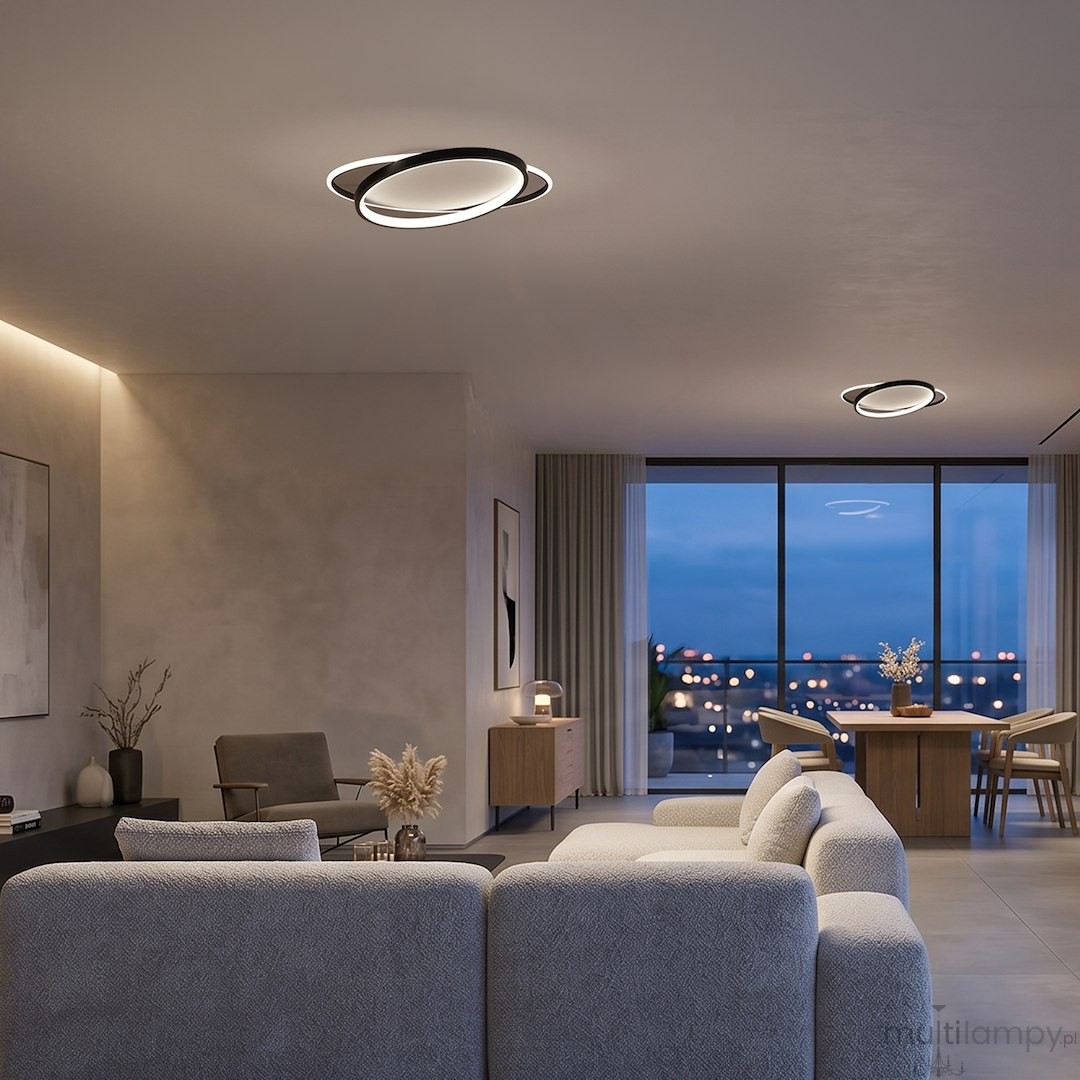Prime lampa sufitowa LED 30W CCT czarna ML2935
