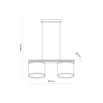 Viga Shade Sosna lampa wisząca 2xE27 sabia 11881