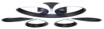 Virgo lampa sufitowa 31W CCT czarna DRS5520/6 BL