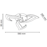 Santan lampa sufitowa z pilotem 35W CCT biała DRS1412/3 WH