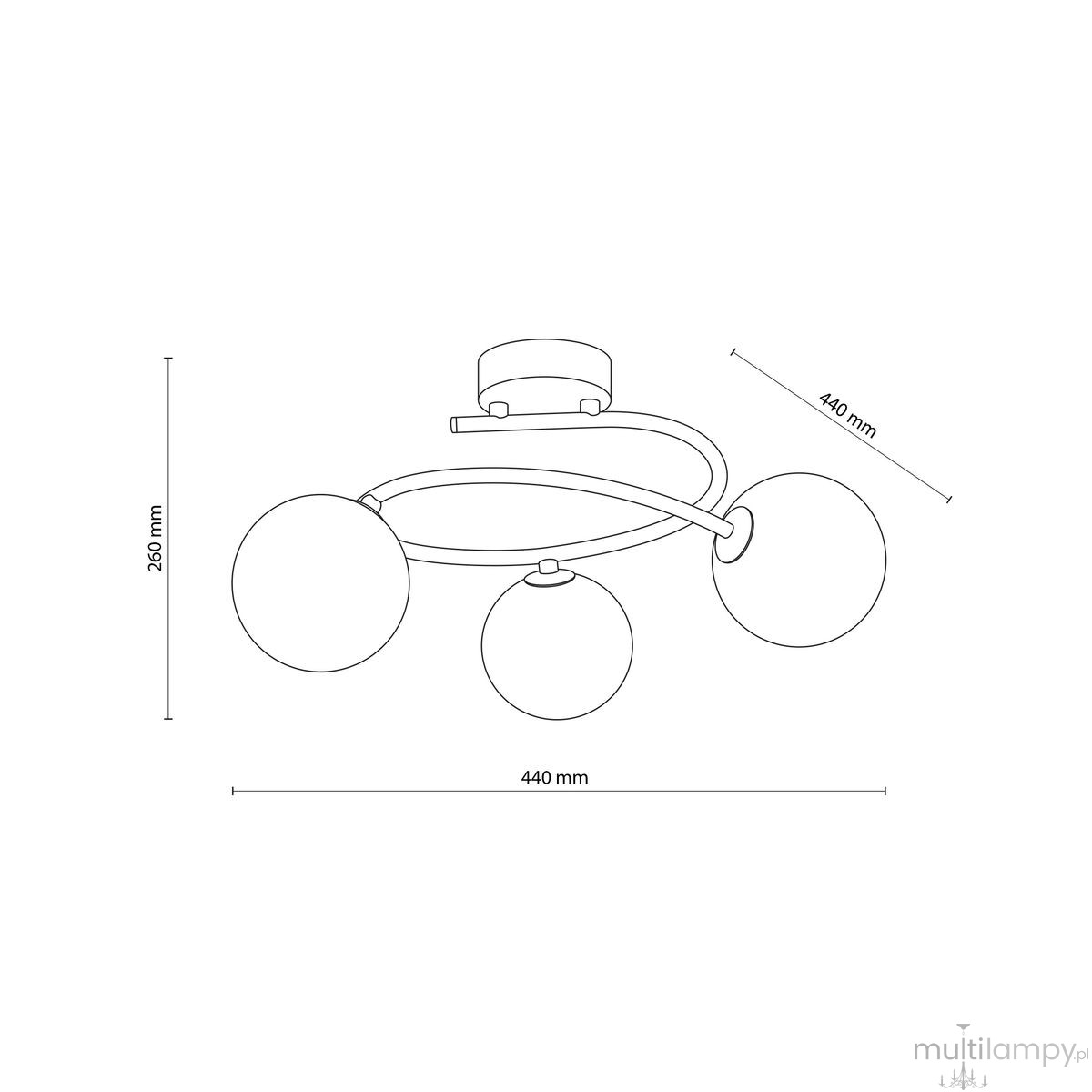 ILSA lampa sufitowa 3xG9 sabia 11744