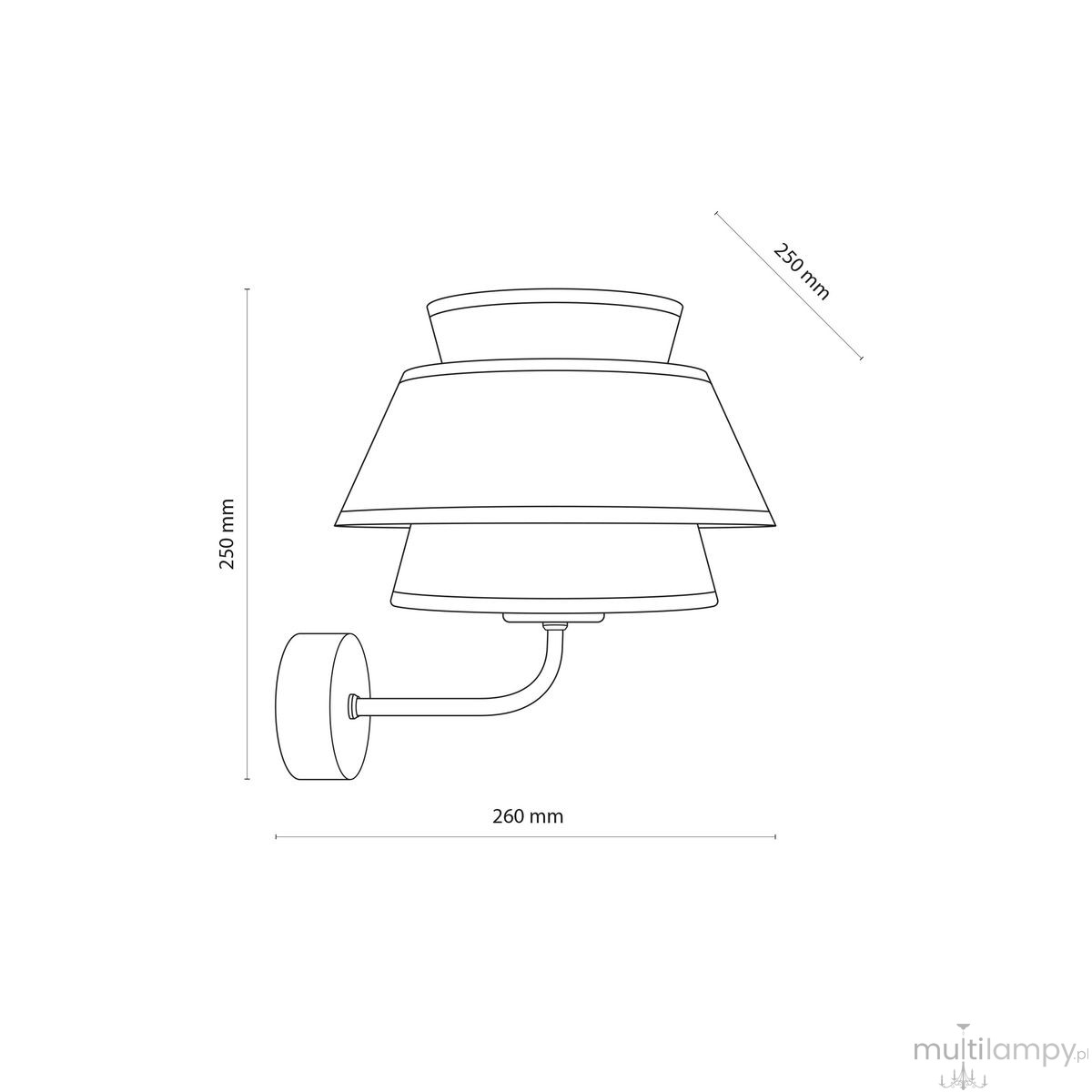 Kalum Wood kinkiet E27 sabia 11804