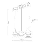 Kalum Wood lampa wisząca 3xE27 sabia 11810