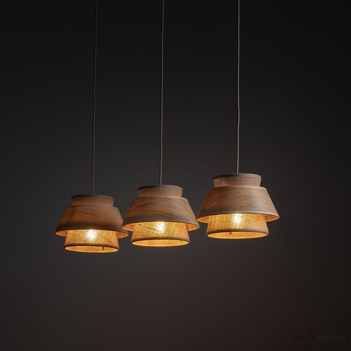 Kalum Wood lampa wisząca 3xE27 sabia 11810